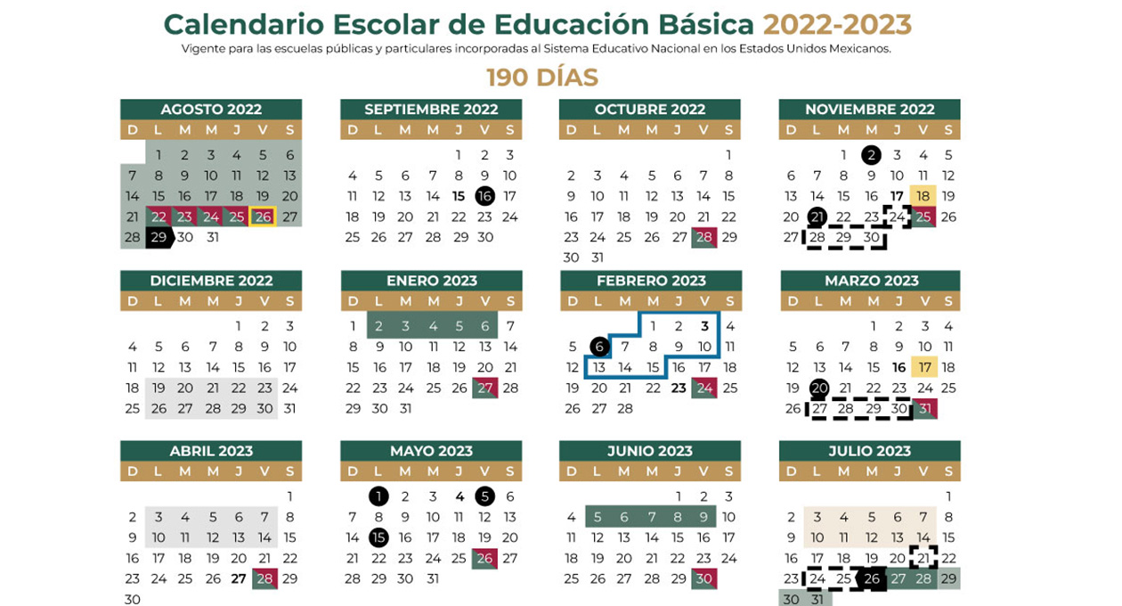 Sep Presenta Calendario Escolar 2022 2023 Con 190 Días Para Alumnos Aci Noticias
